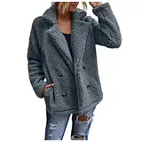 Mantel Damen Schwarzer Mantel Damen Mäntel Frauen Langer Mantel Damen Kurzmantel Mäntel Frauen Wool Coat Women Ledermantel Damen Ledermantel Damen Kurzmantel Damen Übergang Grau L