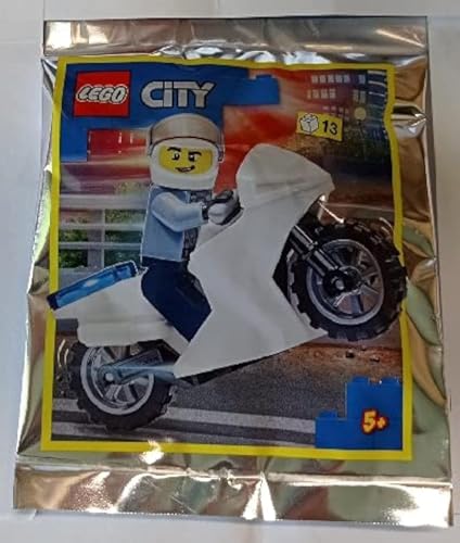 Lego City Polizist Minifigur und Motorrad Folienpaket Set 952103