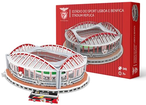 Tiger Merchandising 3D Jigsaw Puzzle of Benfica Stadium - 179 Pieces | Home of Benfica Football Club | Portuguese Premier League FC Football Gifts for Age 7+