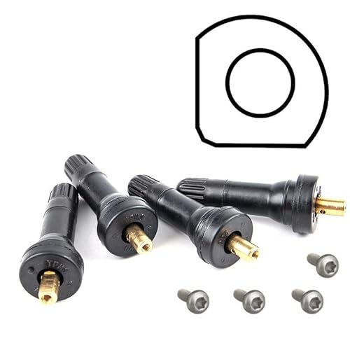 TPMS – RDKS Reifendruckkontrollsystem Ersatzventil Gummiventil passend für Schrader OE- / Zubehör-Sensoren – Typ 5033 SEL HSS - Typ 6-210H 4 Stück