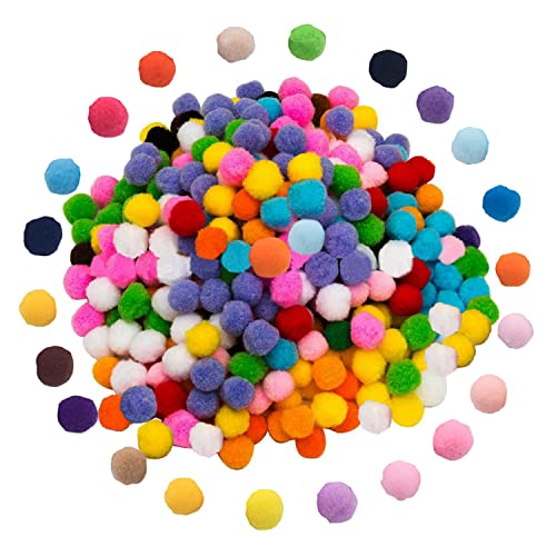 VIKSAUN 1000pcs Pompons zum Basteln 10 mm Bunt Mini Pompons, Pompons zum Basteln, bälle Flauschigen, für Kinder, Handwerk DIY Deko Hobby Supplies für Lustige DIY Kreative Handwerk (Multicolored)