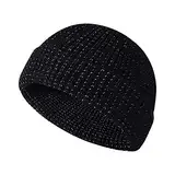 rtdgcv Reflektierende Nacht Frauen Hut Persönlichkeit hat Running hat Sports Men 's Baseball hat Fellbommel Für Mützen Schwarz (Black, One Size)