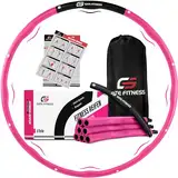 GATE FITNESS Hula Hoop Reifen Erwachsene und Kinder zum Abnehmen [1,2kg / 1,5kg / 2kg] | 6 bis 8 Segmente Hoola Reifen mit Wellendesign | Anfänger & Fortgeschrittene | Fitnessreifen mit Schaumstoff