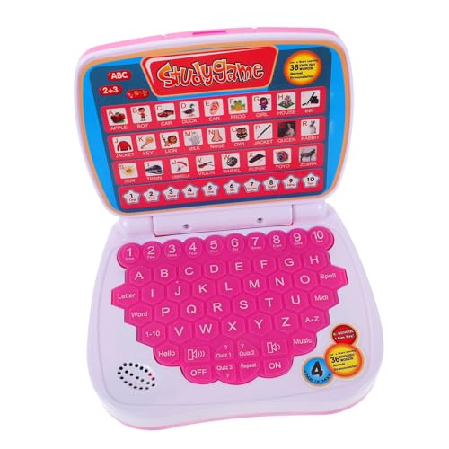 ERINGOGO Simulationscomputerspielzeug -Tablet Laptop- Computerspielzeug Für Lernmaschine Für Die Frühe Bildung Kindercomputer Laptop-Computer Für P.s Rosa