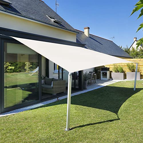 Sunnylaxx 3x4m Sonnensegel Rechteckig, Wasserdicht Sonnenschutz Sunsegel Color Creme, 95% UV-Schutz,für Außenbereich,Garten