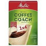 Melitta 6766425 Filtertüten Coffee Coach 1x4, braun, 40 Stück, Papier, Naturbraun