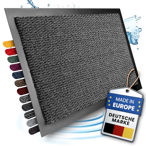 Bodenständig® Saubere Schuhe Dank saugstarkem Stoff (robust) perfekte Größe Anthrazit in 40x60cm - Fußmatte innen, Fussmatte innen - Schmutzfangmatte für innen Türmatte