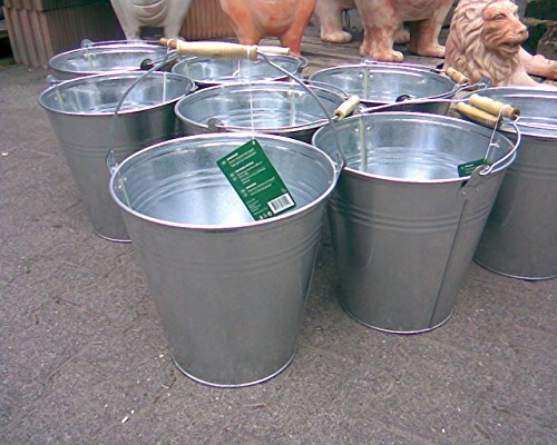Unbekannt Zinkeimer,ca.10ltr.als Pflanzgefäß,Miniteich,2er Set
