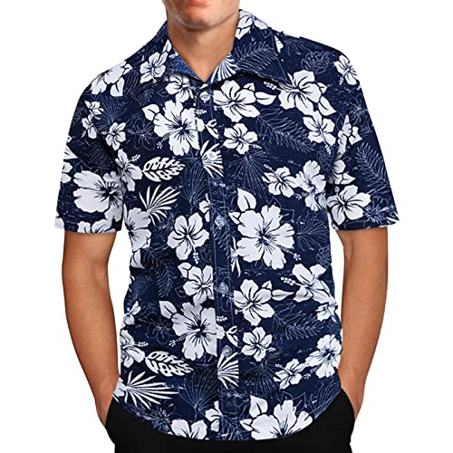 Hemden Herren elegant Sommer Hemden Herren Kurzarm XXXL hemdbluse Kurzarm Herren Gym Shirts Herren Herren sommerhemd Stehkragen Hawaii Hemd männer Set 4 Piraten Hemden