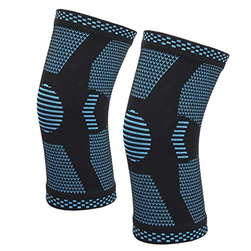 Kuuleyn Kniekompressionsmanschette, Fahrradkniestütze Elastisches Nylon-Kompressionsstrebenpolster Flexibel Verhindern Sie Verletzungen für Basketball-Volleyball-Outdoor-Sportarten(L.)