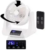 Sichler Haushaltsgeräte Raumlüfter: Digitaler 3D-Robo-Raumventilator & Luftzirkulator, 45 Watt, Ø 21 cm (Ventilator 3d, Ventilator Fernbedienung, Klimageräte und Ventilatoren)