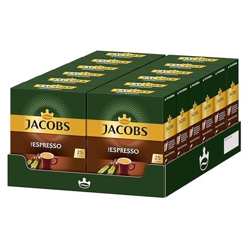 Jacobs Typ Espresso löslicher Bohnenkaffee als Stick, Instant Kaffee, 12 x 25 Einzelportion à 1,8 g, für 300 Getränke