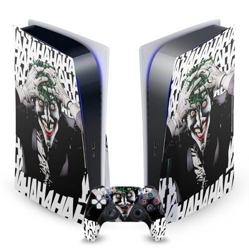 Head Case Designs Offizielle The Joker DC Comics The Killing Joke Darsteller Kunst Vinyl Frontplatte Haut Gaming Aufkleber Abziehbild Abdeckung kompatibel mit PS5 Disc Console & DualSense