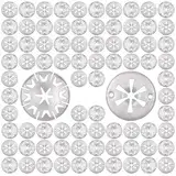 Klemmscheiben Hitzeschutzblech,80 Stück Car Klemmscheiben Hitzeschutzblech,Metall Star Lock Sicherungsscheiben,Ø 30mm Starlock Verschluss Clips,Edelstahl Klemmscheiben für Hitzeschutzblech Stoßdämpfe
