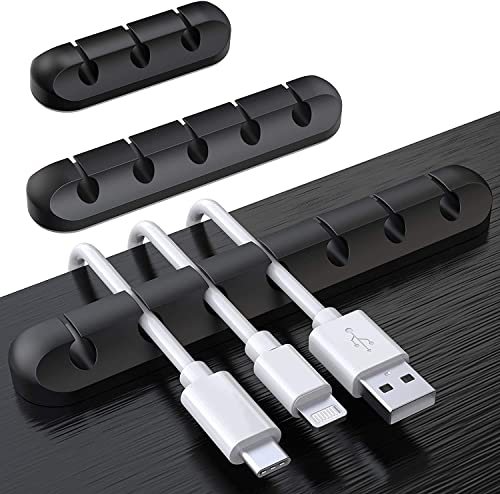 SOULWIT® Kabelhalter Kabelclips, [3 Stück] kabelmanagement Selbstklebend Kabel Organizer Vielzwecke Kabelführung Set für Schreibtisch Computer PC, USB Ladekabel, ZuhauseBüro