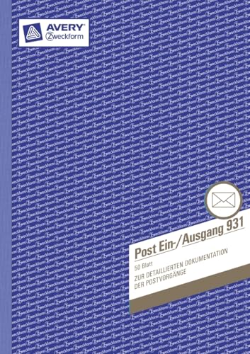 AVERY Zweckform 5 x Post-EIN-/Ausgangsbuch A4 50 Blatt