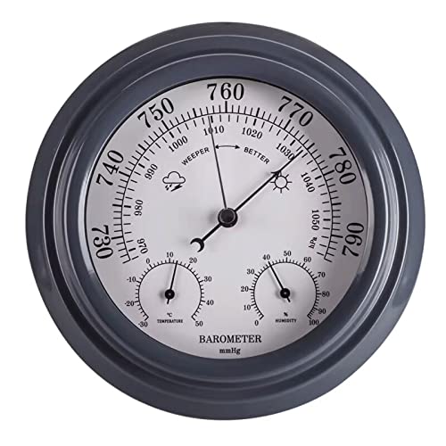 Barometer, Traditionelles Barometer mit kombiniertem Wetterzifferblatt und wandhängendem Barometer