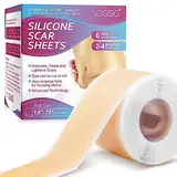 Silikon-Narben-Tücher, ultradünn, flexibel und wiederverwendbar, medizinische Narbenbehandlung für alle Hauttypen, sicher und wirksam bei Narben und Keloiden Rollengröße("1.6 * 75"-1.9M)