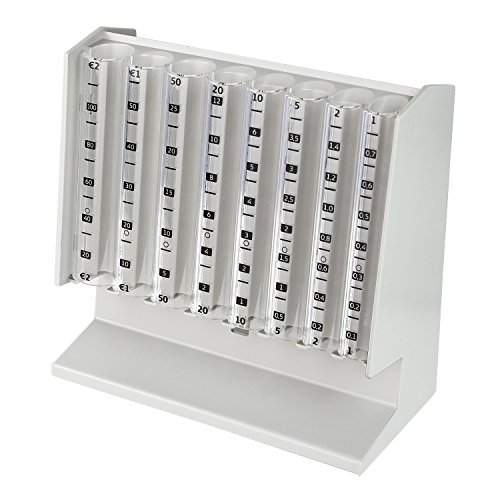 HMF 4700-07 Münzsortierer Spardose | Euro | 21 x 19,5 x 10 cm | Lichtgrau