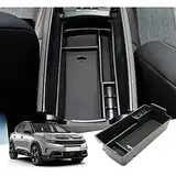 GAFAT Citroe-n C5 Aircross 2017-2024 2025 Aufbewahrungsbox, C5 Aircross 2024 Organizer für Mittelkonsole Armlehnen, Organizer Tray Handschuhfach, Kompatibel mit Citroen C5 Aircross Zubehör