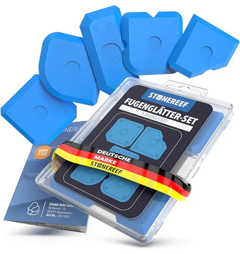STONE REEF Silikonentferner Werkzeug für Silikonfugen SET - Fugenglätter Fugenkratzer Fliesen Silikon Abzieher Fugen Entferner für Bad Silikonfugenentferner Kit Fliesenfugen Silikon entfernen Werkzeug