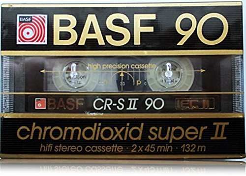 BASF CR-S II 90 min CHROMDIOXID SUPER II 1985-1987 OVP Germany Audiokassette