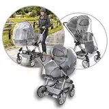 Reer RainCover Classic Regenschutz für Kombi-Kinderwagen, 1er Pack