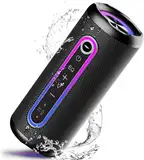 taopodo Bluetooth Lautsprecher mit Licht, Bluetooth 5.4 Musikbox, 30W Dual Lautsprecher, Dualen Bass-Treibern, 30 Std Akku, IP7 wasserdicht, TWS Paarung, AUX, TF Karte, Geeignet Outdoor/Party/Reisen