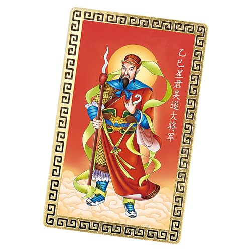 2025 Tai Sui Karte, Tai Sui Amulett 2025, Traditionelle Tai Sui Karte Chinesisches Amulett, Schlangenjahr-Tai-Sui-Amulettkarten für Nachttisch oder Kleiderschrank
