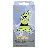 AMOR Young Kondome 12er Pack I 49 mm Breite I Premium Kondome extra feucht I Kondome gefühlsecht hauchzart I dünne Wandstärke & Naturfarben I Kondome für Männer I Condoms for Men