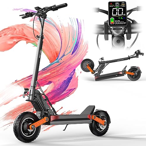 JOYOR S10S E Scooter, 60V18Ah Elektro Scooter Reisen 70-85 km, mit dualem mechanischem Bremssystem und dualer Stoßdämpfung, Faltbarer E Roller Mit 10" geländereifen, Mehrfarbig