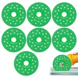 7 Stück Felsplatten-Schleifscheibe, Glastrennscheibe for Winkelschleifer, Glass Cutting Disc Angle Grinder, Trennscheibe Fliesen, für Glas, Fliesen, Keramik, Mehrlocherweiterung, Schleifer (Grün)