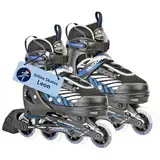 HUDORA Inline Skates Mia/Leon - Inliner für Kinder/Jugendliche & Erwachsene in versch. Größen & Farben - Roller Skates bis zu 4 Größen verstellbar - Bequeme & stilvolle Rollerskates