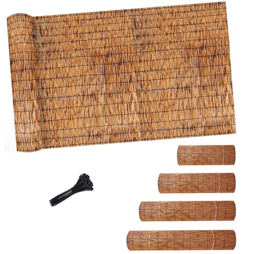Schilfrohrmatte Balkon Schilfmatten Sichtschutz Zaun Weidenmatte Langlebiger Witterungsbeständiger Zaun Bambus Sonnenschutz Schilfmatte Beach Teich Trennwand Dekorative