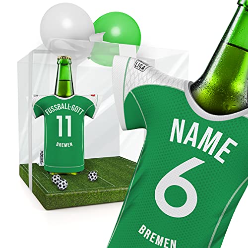 my fan shirt PERSONALISIERT Bremen Trikotkühler Fanartikel Männer | Passend für SV Werder Bremen | Mann Freund Opa Bruder Geburtstag Weihnachts-Geschenk Wichtel Flaschenkühler by MYFANSHIRT.com