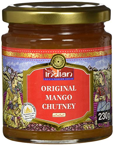 TRULY INDIAN Mango Chutney Original – Fruchtig-aromatische Fruchtpaste Als Dip Oder Fertigsauce Für Schnelle Gerichte – Indisch Kochen Mit Natürlichen Zutaten – 230 G