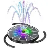 AISITIN 4W LED Solar Springbrunnen für Außen mit Fernbedienung, Solar Schwimmender Fontäne Pumpe mit 4 Sprüh Effekten,mit Akku und Gebührenpflichtig,Solarbrunnen für Draussen für Garten,Teich,Vogelbad