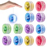 LED Licht Jo-Jo, TGKYK 12 Stück LED Licht YoYo, Anfänger YoYo Kinder Leuchtend, Kunststoff Responsive Yoyo, Jo Jo für Kinder Tombola Preise Kinder Geburtstag Party Gastgeschenk (Farbe Zufällig)