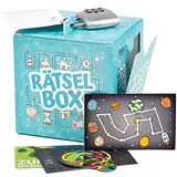 Rätselbox - Geschenkbox: 3 Rätsel lösen zum Öffnen - Ähnlichkeit mit Exit Game - Geschenkverpackung für Geldgeschenk oder kleine Geschenke