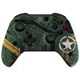 eXtremeRate Gehäuse für Xbox One X/S Controller, DIY-Ersatz Front Hülle Case Zubehör Faceplate für Xbox One S/X Controller Modell 1708-Army Mecha