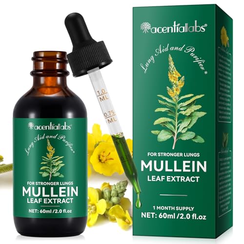 Mullein Leaf Extract - Mullein Leaf Drops, Natürliche Reinigung Königskerzenblatt-Extrakt Königskerzen Tropfen 60ml, Ergänzungsmittel Vegetarisch
