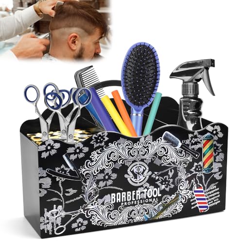 ADERTOS Friseurscherenhalter Box ABS Friseur Werkzeug Aufbewahrung 24 * 16 * 8.5cm Scherenständer Friseur Aufbewahrungsbox für Friseurwerkzeuge Scherenständer für Haarschneidewerkzeuge, Kämme, Clips