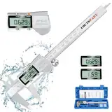 Messschieber Digital IP54 Wasserdichter Hochpräzise Edelstahl Schieblehre 0-150mm/0-6 Schieblehre Messschieber Für Innen Außen und Stufenmessungen LED Display Industrielles Testinstrument