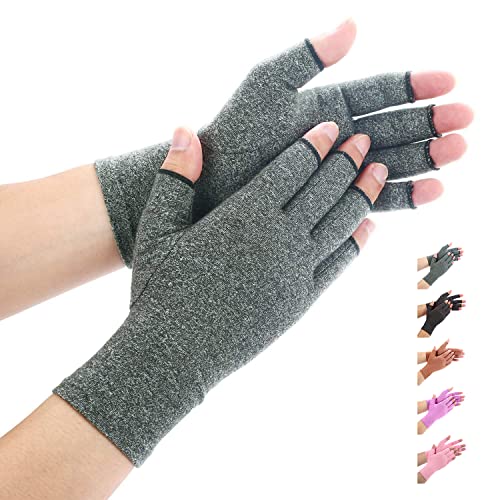 Duerer Arthritis, Compression Handschuhe f¡§1r Rheumatoide & Osteoarthritis - bieten arthritische Gelenkschmerzen Linderung der Symptome - M?nner und Frauen(Grau, M)