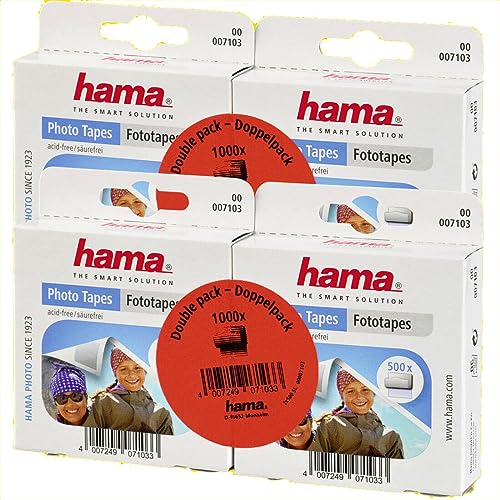 Hama Fototapes (2000 Stück, 2-seitig selbstklebend, Spenderbox, säurefrei, lösemittelfrei, geeignet für Alben) (Fototapes | 2.000 Stück)