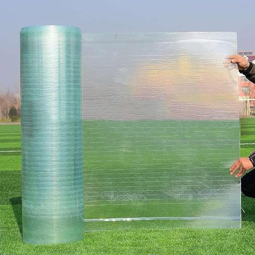 HXRW Polycarbonat-Dachbahn 0,8 mm Polycarbonat-Platten, Sunshine Board, Schuppenabdeckung, transparente Isolierung, Tageslicht-Paneele, Markisenschutz for den Außenbereich Für Garten Landwirtschaft Ko