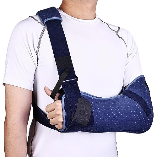 Willcom Armschlinge Schulter, Medizinische Armschlaufe für Damen Herren, Atmungsaktive Schulterstütze für Gebrochener Arm, Ellbogen, Handgelenk und Wiederherstellung von Verletzungen(Linke,M,73-104CM)