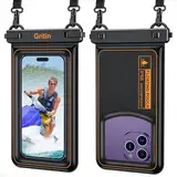 Gritin wasserdichte Handyhülle, IP68 Wasserdicht Handytasche Hülle mit Schwammluftpolster, Design für Treibung auf dem Wasser, Waterproof Phone Case für bis zu 7.2" Smartphone wie iPhone, Galaxy usw.