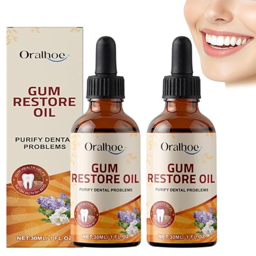 2 Stück Zahnfleischgel, Zahnfleischregenerationstropfen, Zahnfleisch-Reparatur-Tropfen, 60 Ml Geeignet zur Reparatur des Zahnfleischs und zur Wiederherstellung der Zahnfleischvitalität.