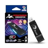 Brook Wingman XE 2 Converter - 2-in-1 Wireless Controller Adapter für PS, Switch und PC Konsolen, unterstützt einstellbare Turbo Remap, Blau